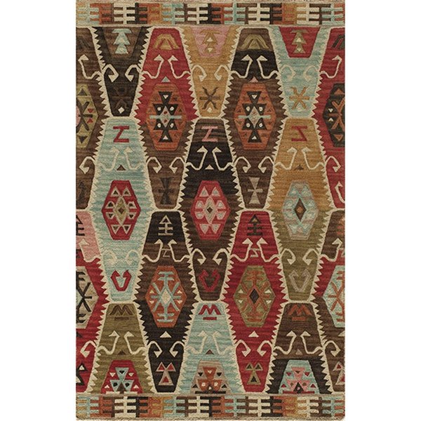 Momeni 27149 Tangier Indian Hand Tufted Rug, Multicolor - 5 x 8 ft. TANGITAN-2MTI5080